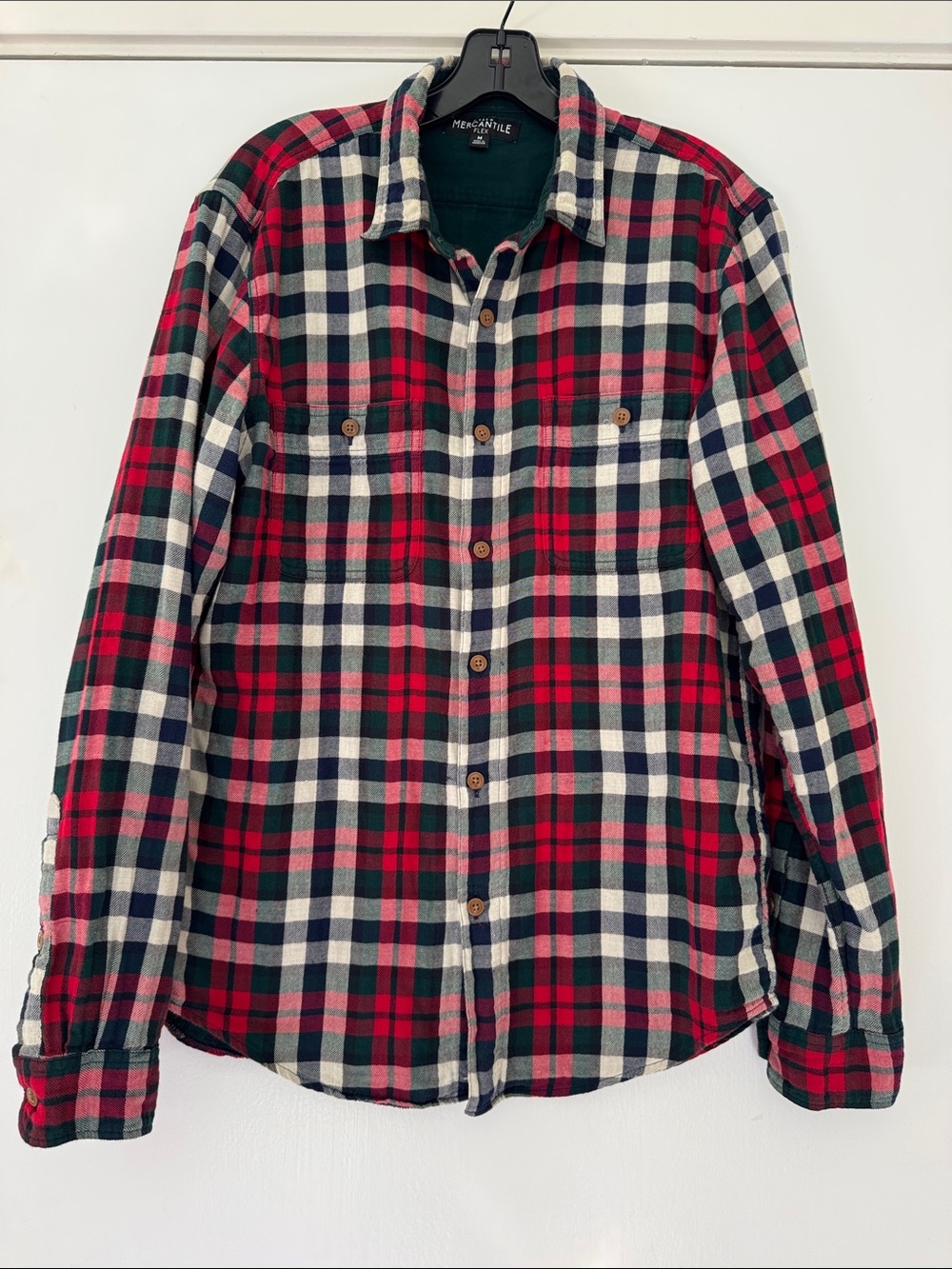 J. Crew Red Navy White Plaid Button-Down Shirt